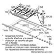 Anafe a Gas 5 Hornallas Bosch PCS7A5B90 75 cm Acero Inoxidable